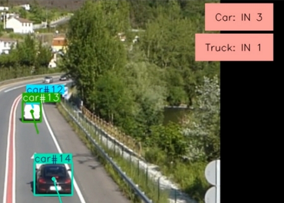 Contadores de vehículos en visión artificial